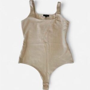 Beige One-Piece Bodysuit - Brand Shinestar